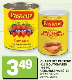 L'Intermarché CHAPELURE, 425 G OU TOMATES, 796 ML | BREAD CRUMBS OR TOMATOES offer