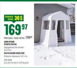 BMR ABRI POUR PORTE PATIO offer