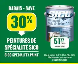 BMR 30% de rabais sur les peintures de spécialité Sico offer