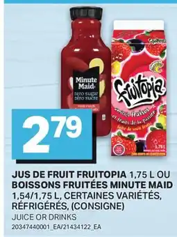 L'Intermarché JUS DE FRUIT, 1,75 L OU BOISSONS FRUITÉES, 1,54/1,75 L | JUICE OR DRINKS offer