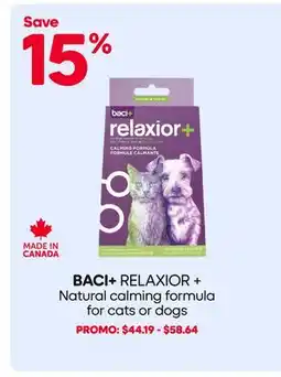 Mondou BACI+ RELAXIOR + Natural calming formula for cats or dogs offer