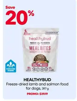 Mondou HEALTHYBUD Freeze-dried lamb and salmon food for dogs offer
