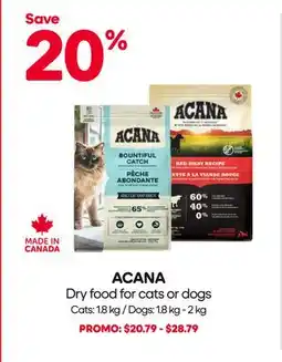 Mondou ACANA Dry food for cats or dogs offer