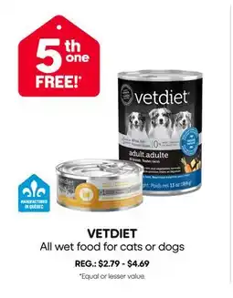 Mondou VETDIET All wet food for cats or dogs offer