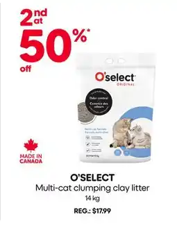 Mondou O'SELECT Multi-cat clumping clay litter offer