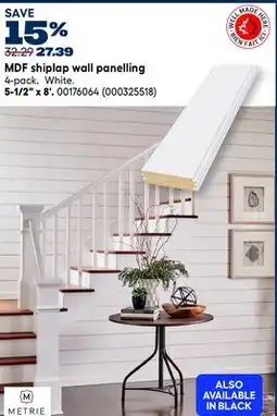 RONA MDF shiplap wall panelling offer