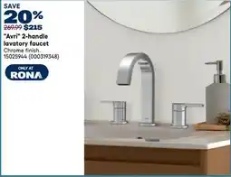 RONA Moen Avril 2-handle lavatory faucet offer