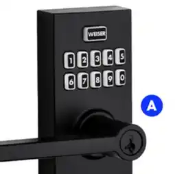 RONA Weiser All Smartcode electronic locks, Matte black finish offer