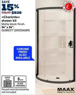 RONA MAAX Charlotte shower kit offer