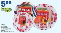 Rossy SOLO Asst. disposable plates offer