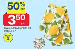 Rossy Oven mitt & dishcloth set offer