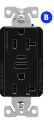 RONA EATON receptacles with USB Type-A/C ports 20-A offer