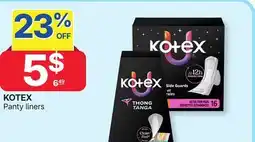 Rossy KOTEX Panty liners offer
