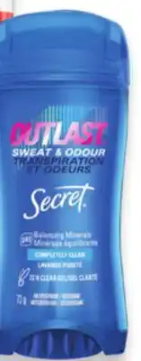 Walmart Secret Outlast antiperspirant offer
