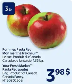 Walmart Your Fresh Market Paula Red apples offer