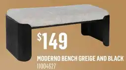 Canac Moderno Bench Greige and Black offer
