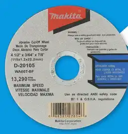Canac Grinder Cutting Wheel offer