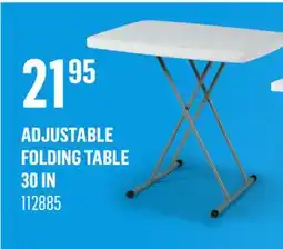 Canac Adjustable Folding Table 30 in offer