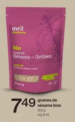 Avril graines de sésame bios offer