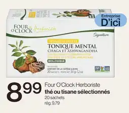 Avril Four O'Clock Herboriste thé ou tisane sélectionnés offer