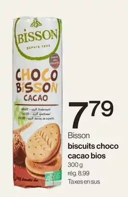 Avril Bisson biscuits choco cacao bios offer