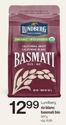 Avril Lundberg riz blanc basmati bio offer