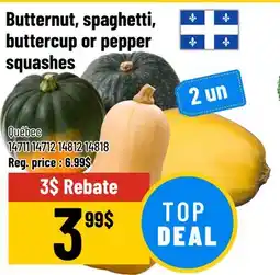 Mayrand Butternut, spaghetti, buttercup or pepper squashes offer