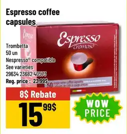 Mayrand Espresso coffee capsules offer
