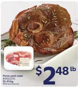 Walmart Picnic pork roast offer
