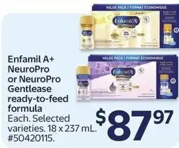 Walmart Enfamil A+ NeuroPro or NeuroPro Gentlease ready-to-feed formula offer
