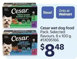 Walmart Cesar wet dog food offer