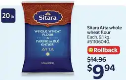 Walmart Sitara whole wheat flour offer