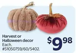 Walmart Harvest or Halloween decor offer