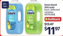 Walmart Dawn liquid dish soap offer