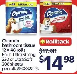 Walmart Charmin bathroom tissue offer