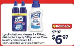 Walmart Lysol toilet bowl cleaner offer