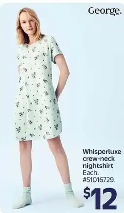 Walmart George whisperluxecrew-necknightshirt offer