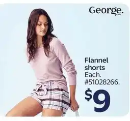 Walmart George flannel shorts offer