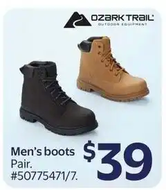 Walmart Ozark Trail men's boots offer