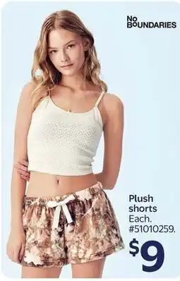 Walmart No Boundaries plush shorts offer