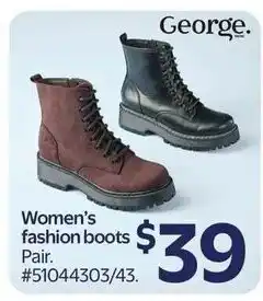 Walmart George women's fashion boots offer