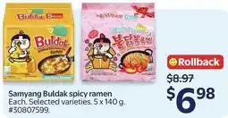 Walmart Samyang Buldak spicy ramen offer