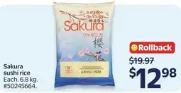 Walmart Sakura sushi rice offer