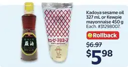 Walmart Kadoya sesame oil or Kewpie mayonnaise offer