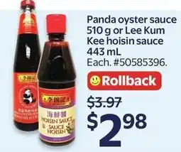 Walmart Panda oyster sauce or Lee Kum Kee hoisin sauce offer