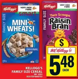 Food Basics Kellogg's family size cereal offer