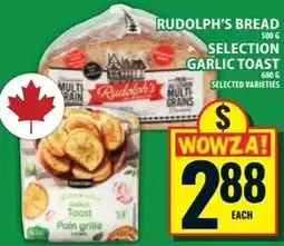Food Basics Rudolph's bread selection garlic toast offer