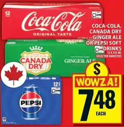 Food Basics Coca-Cola, Canada Dry Ginger Ale or Pepsi Soft Drinks offer
