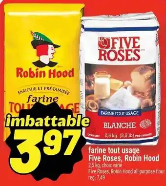 Five Roses, Robin Hood all purpose flour