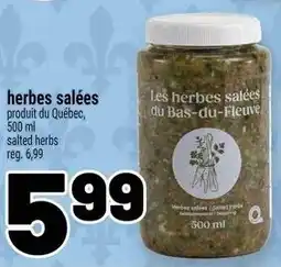 Metro Les herbes salées du Bas-du-Fleuve offer